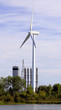 Wind Turbine At Nuclear Power Plant