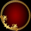 frame with gold(en) pattern on circle frame with gold(en) pattern on circle
