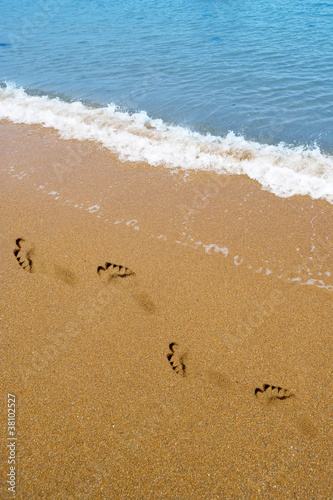 Foto: Fußspur im Sand Fußspur im Sand