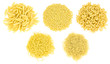 Set of different types of pasta