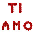 I love you, flowers, happy Valentine