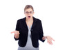Shocked business woman