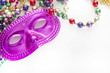 Photo: Mardi gras mask and beads Mardi gras mask and beads