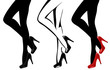 beautiful legs wearing high-heeled shoes