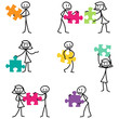 Strichmännchen, Puzzleteile