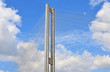 Photo: Bridge pylon with steel cable in Kiev, Ukraine Bridge pylon with steel cable in Kiev, Ukraine