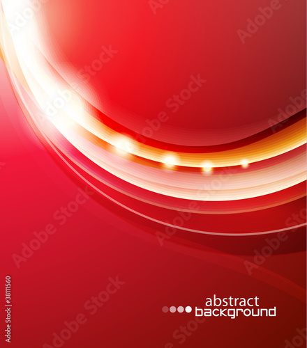 Vektor: Red wave abstract vector background Red wave abstract vector background