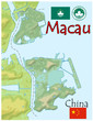 macau china map flag emblem