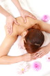 young Japanese woman getting a massage