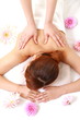 young woman getting a massage
