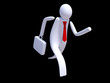 Stickman executive running Stickman executive running