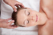 Woman enjoying a massage