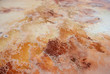 Birdseye view of the salt field in Dead sea, Israel