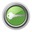 Green 3D Style Button "Key / Login Symbol"