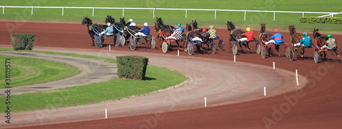 Photo: course de trot attelé course de trot attelé