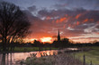 Salisbury cathedral at dawn