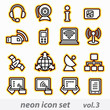 neon icon set(vector, CMYK)