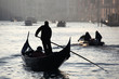 Venice with gondola on Grand canal in Italy Venice with gondola on Grand canal in Italy
