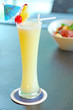 Yellow alcohol cocktail with pineapple, lemon Yellow alcohol cocktail with pineapple, lemon