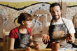 Potters with jug