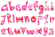 Lower case love alphabet