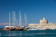 Medieval fortress of Saint Nicholas in Mandraki Harbour, Rhodes