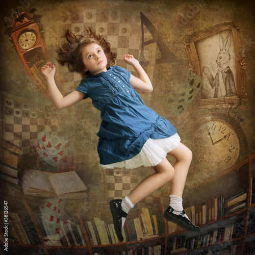 Photo: Alice falling down Alice falling down