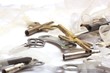 Vintage Ribbon and Antique Clock Keys