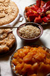 Boiled pumpkin and other food