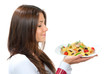 Photo: Waitress, chef holding plate with italian pasta Waitress, chef holding plate with italian pasta
