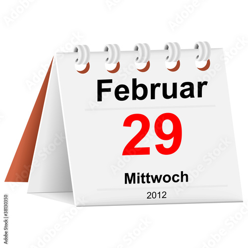 Illustration: Ringkalender - 29. Februar 2012 Ringkalender - 29. Februar 2012