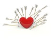 Heart with arrows isolated on white Heart with arrows isolated on white