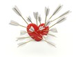 Heart with arrows isolated on white Heart with arrows isolated on white