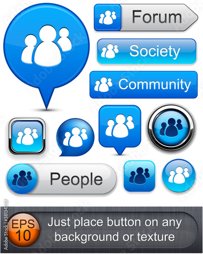 Vector: Forum high-detailed modern buttons. Forum high-detailed modern buttons.