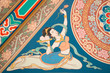 painting angel  on chinese temple roof