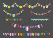set of colorful buntings