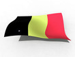3d illustration of the Belgium flag that waves with wind 3d illustration of the Belgium flag that waves with wind