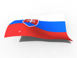 3d illustration of the Slovakia flag that waves with wind 3d illustration of the Slovakia flag that waves with wind