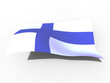 3d illustration of the Finland flag that waves with wind 3d illustration of the Finland flag that waves with wind