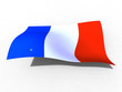 3d illustration of the France flag that waves with wind 3d illustration of the France flag that waves with wind