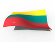 3d illustration of the Lithuania flag that waves with wind 3d illustration of the Lithuania flag that waves with wind