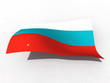 3d illustration of the Bulgaria flag that waves with wind