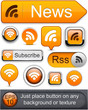 Rss high-detailed modern buttons.