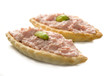 Barchette di pasta brisè con mousse di mortadella - antipasto-
