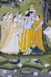 old  miniature painting ,  Lord Krishna, Rajasthan, India