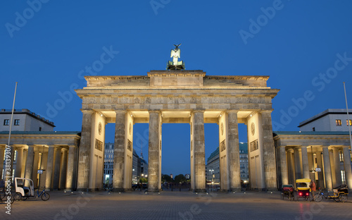 Photo: Brandenburg gate illuminated at night in Berlin Brandenburg gate illuminated at night in Berlin