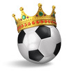 Soccer ball with crown