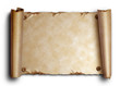 Scroll of old paper with rounded edges and nails Scroll of old paper with rounded edges and nails