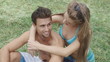 Video: Happy young loving couple at the park Happy young loving couple at the park