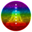 Illustration: Yoga Regebogen Kreis in sieben Chakra Farben Yoga Regebogen Kreis in sieben Chakra Farben